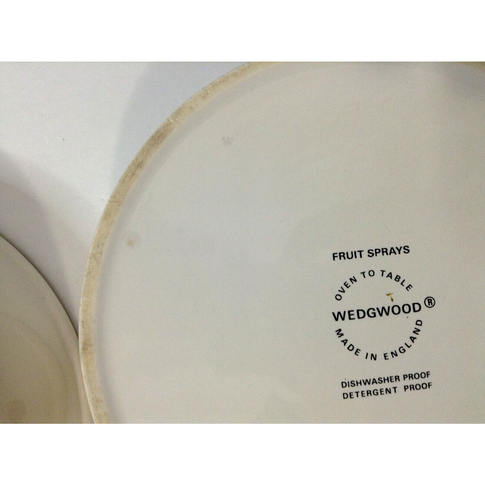 2 Wedgwood Fruit Dessert Sauce Bowls Quiche Stoneware Approximate 6 3/4"x1 6/8" - Picture 7 of 11